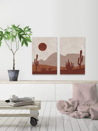 Desert Moon Diptych, 2-Piece Set, 30x45 Panels