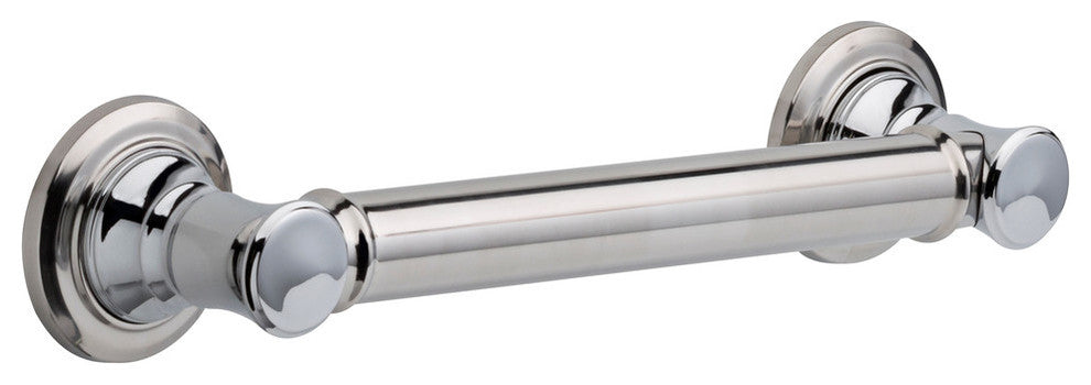 Delta BathSafety 12" Traditional Decorative ADA Grab Bar, Chrome, 41612
