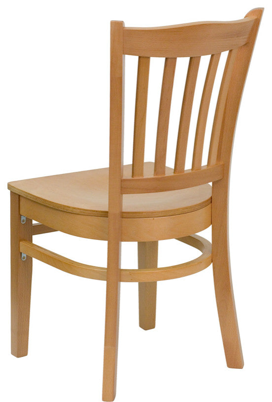 Flash Furniture Hercules Vertical Slat Back Restaurant Dining Chair