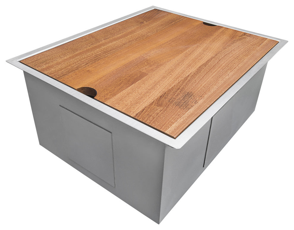 Ruvati RVH8316 13" Workstation Bar Prep Sink Undermount Stainless  Single Bowl
