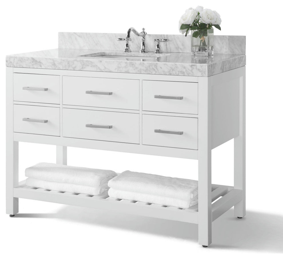 Elizabeth 48" Bath Vanity Set, White