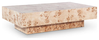 Otto Ash Burl Veneer Coffee Table, Natural