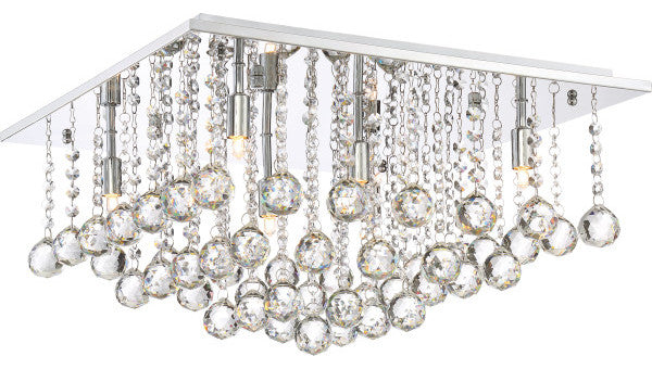 Quoizel BRX1620C Six Light Flush Mount Bordeaux Polished Chrome