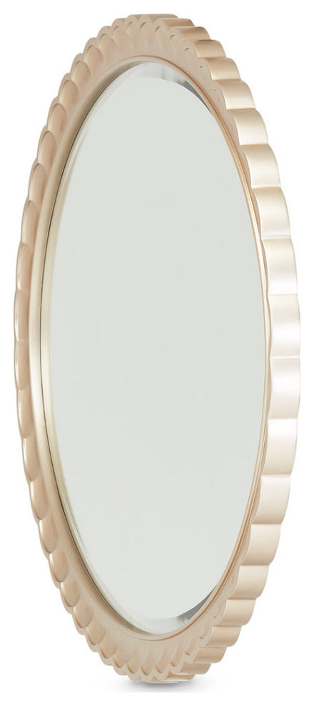 Malibu Crest Oval Wall Accent Mirror - Chardonnay