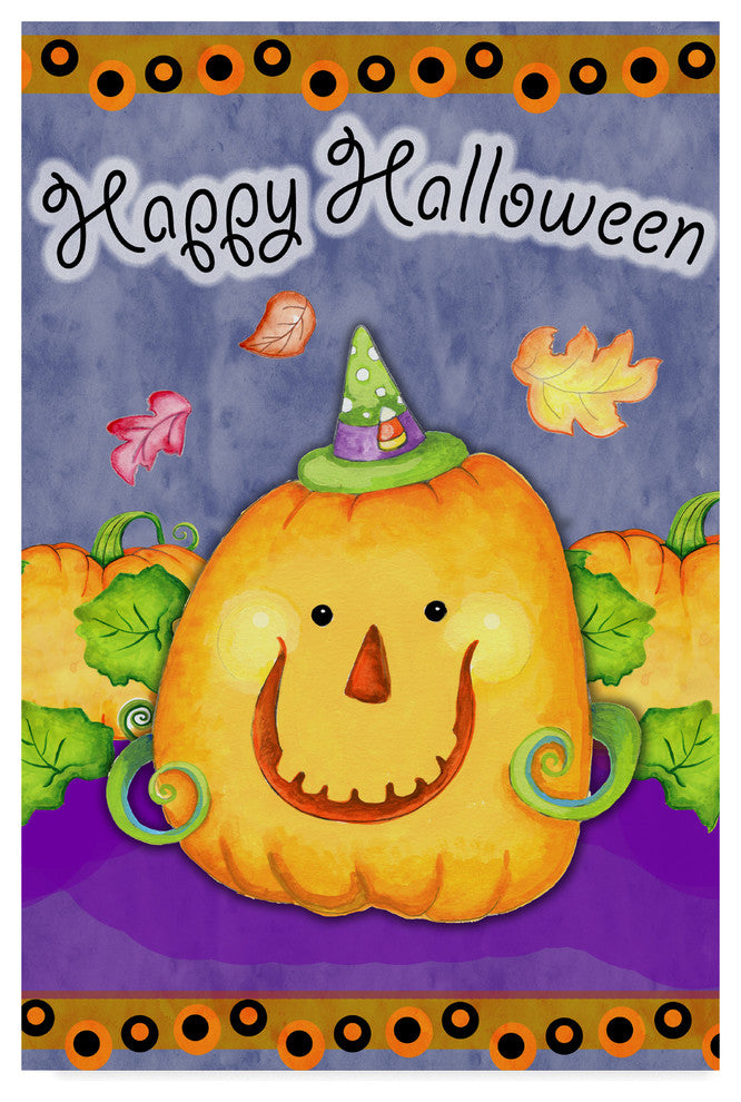 Valarie Wade 'Happy Pumpkin' Canvas Art, 24"x16"