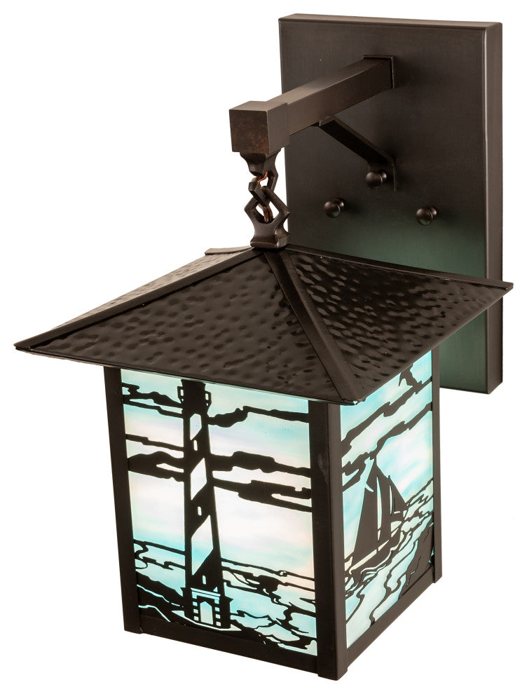 9 Wide Seneca Lighthouse Sailboat Wall Sconce
