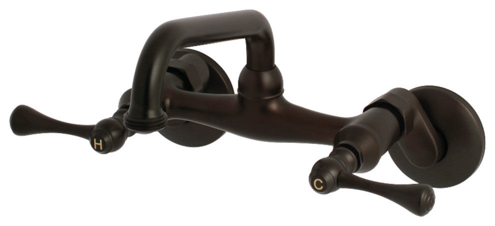Kingston Brass 2-Handle Wall Mount Laundry Faucet, Oil Rubbed Bronze