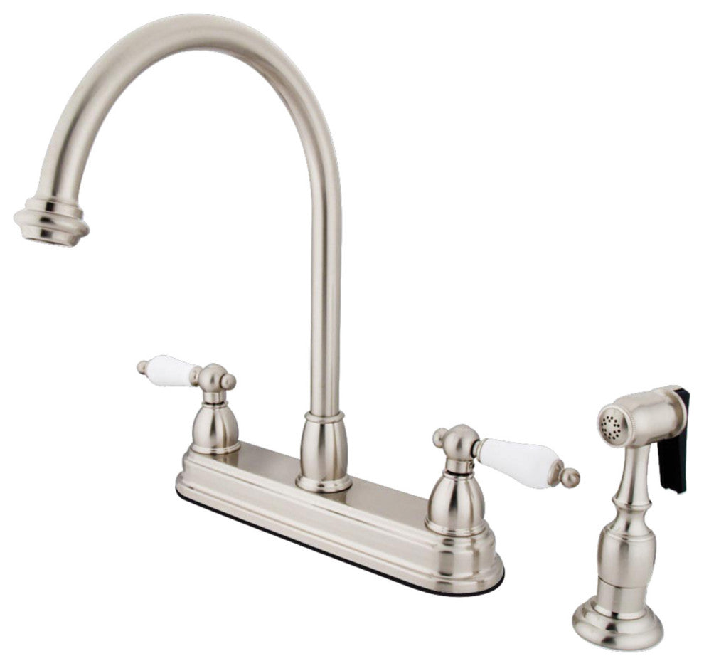 Kingston Brass Centerset Kitchen Faucet, Brushed Nickel