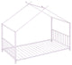 Gewnee Twin Size Metal House Platform Bed, Pink