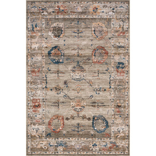 Nuloom Cleora Vintage Floral Machine Washable Area Rug, Taupe 4'x6'