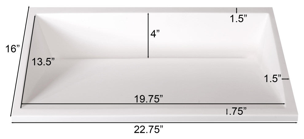 Undermount Ramp Bowl White