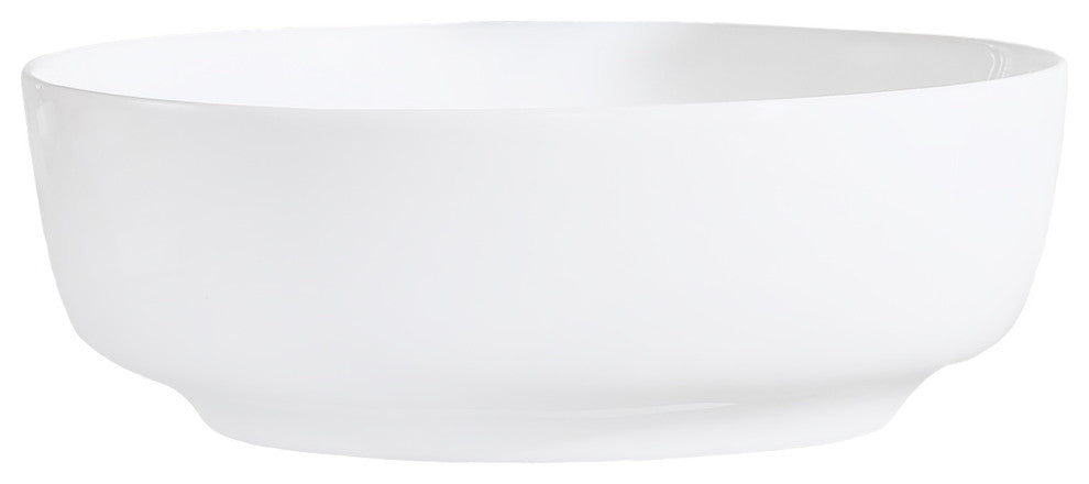 Fine Fixtures White Vitreous China 16" Thin Edge Vessel, Round
