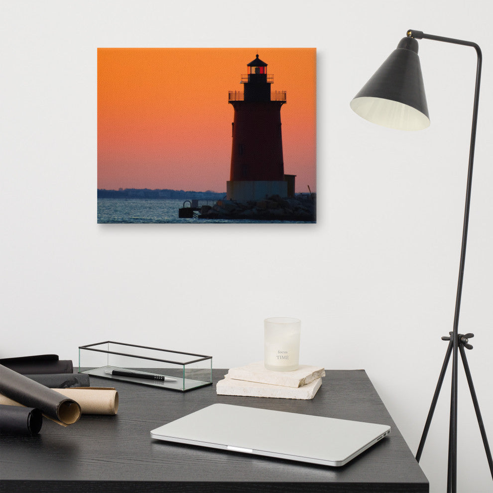 Sunset at Henlopen State Park 3 Coastal Canvas Wall Art Print, 16" X 20"
