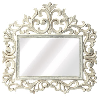 Butler Favart Carved Wall Mirror, White