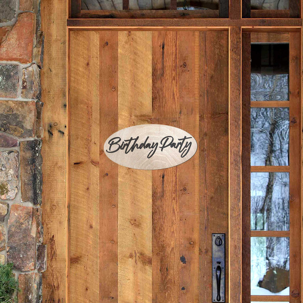 Birthday Party Sign Birch Wood Sign Party Decorations