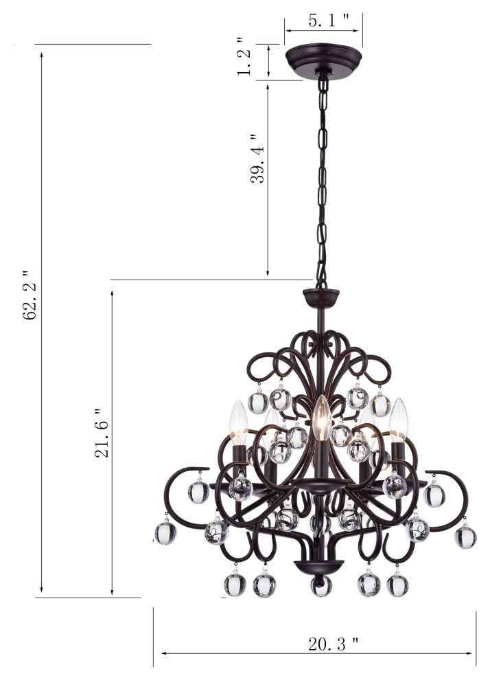 Atreus 5-Light Candle-Style Chandelier