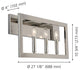 Jordan 3 Light Bath and Vanity Light Satin Nickel