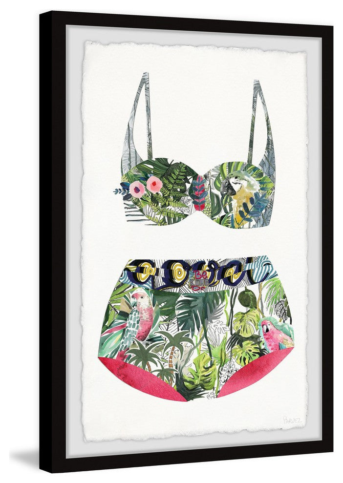 "Tropic Paradise Swimsuit" Framed Painting Print, 20"x30"