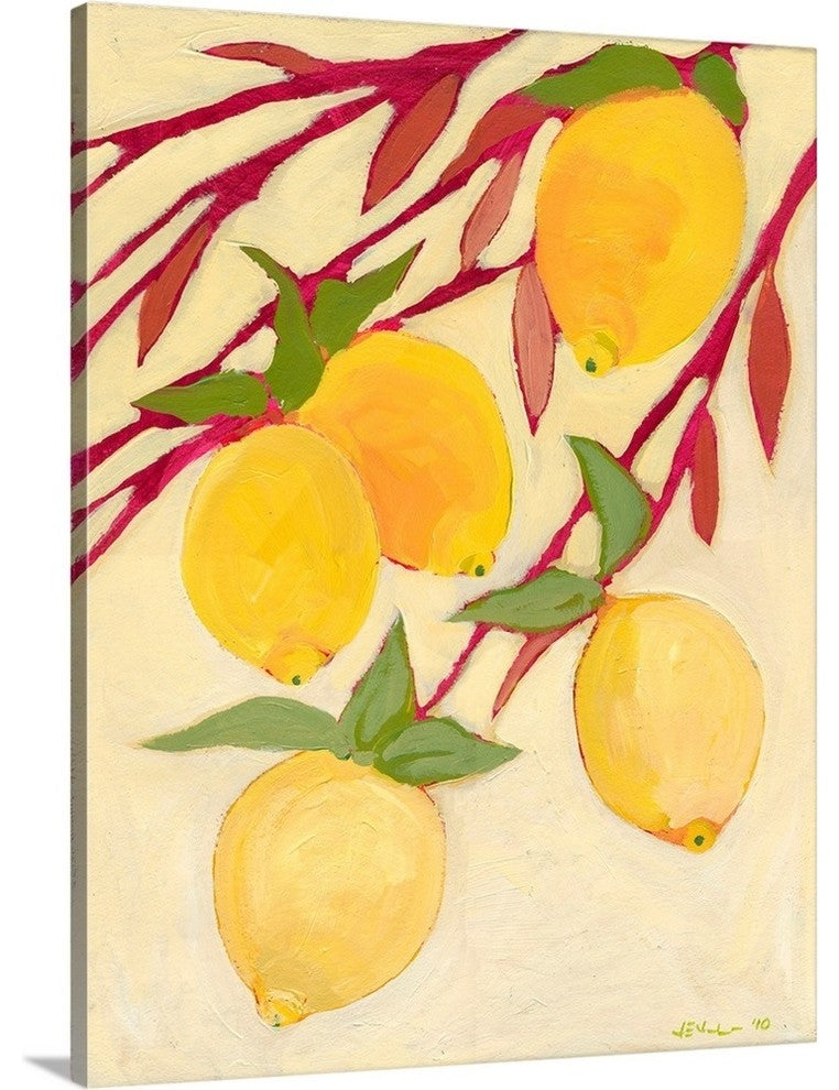 Five Lemons Wrapped Canvas Art Print, 18"x24"x1.5"