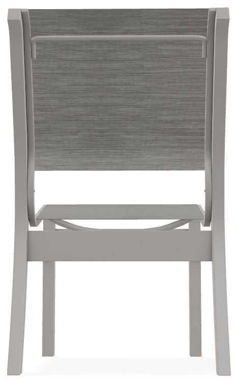 Leeward Sling Stackable Outdoor Dining Chair, Sicily/Warm Gray