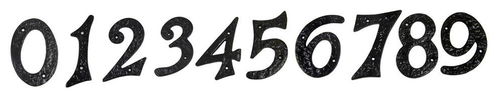 Decorative Iron House Numbers, Black, 8