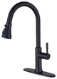 Matte Black Stainless Steel Single Handle Pull Out Kitchen Sink Faucet