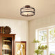 2 light Semi Flush Mount Rustic Ceiling Light industrial drum ceiling light fixt