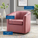 Armchair Accent Chair, Velvet, Pink, Modern, Living Lounge Hotel Hospitality