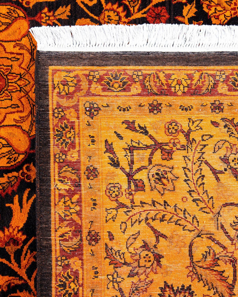 Fine Vibrance, One-of-a-Kind Hand-Knotted Area Rug Orange, 9'1"x12'2"