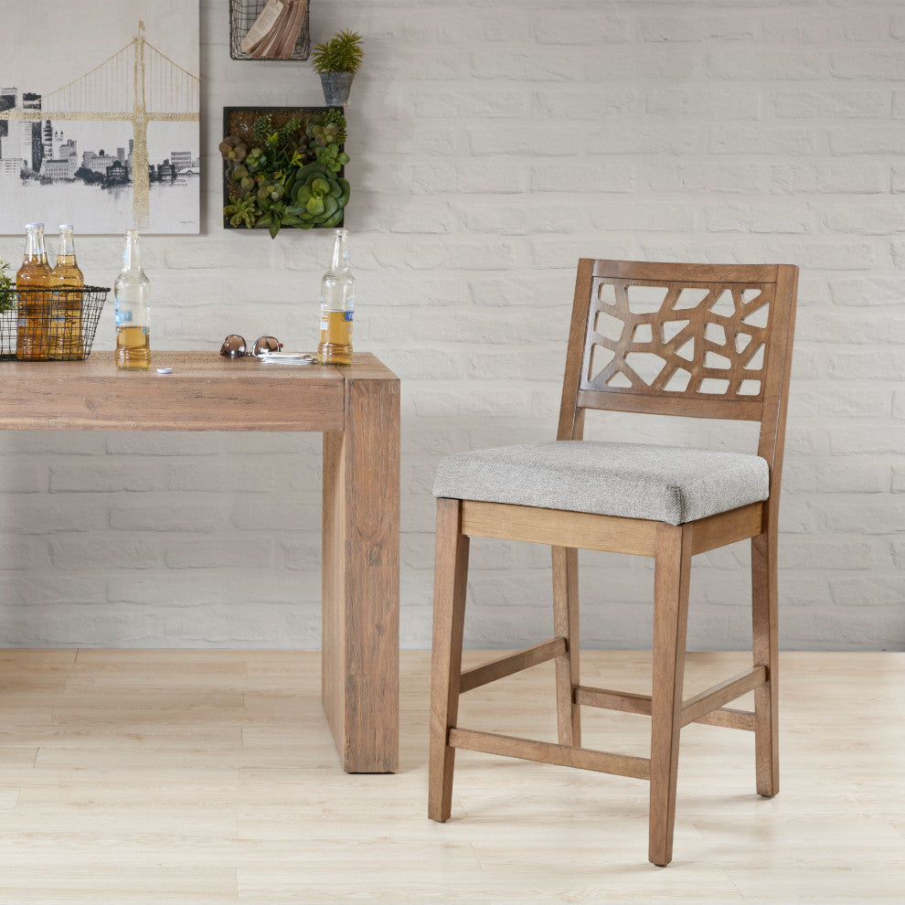 INK+IVY Farmhouse Wood Barstool Counter Stools