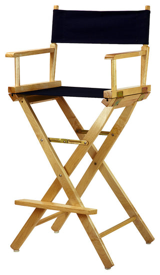 030" Director's Chair Natural Frame-Navy Blue Canvas