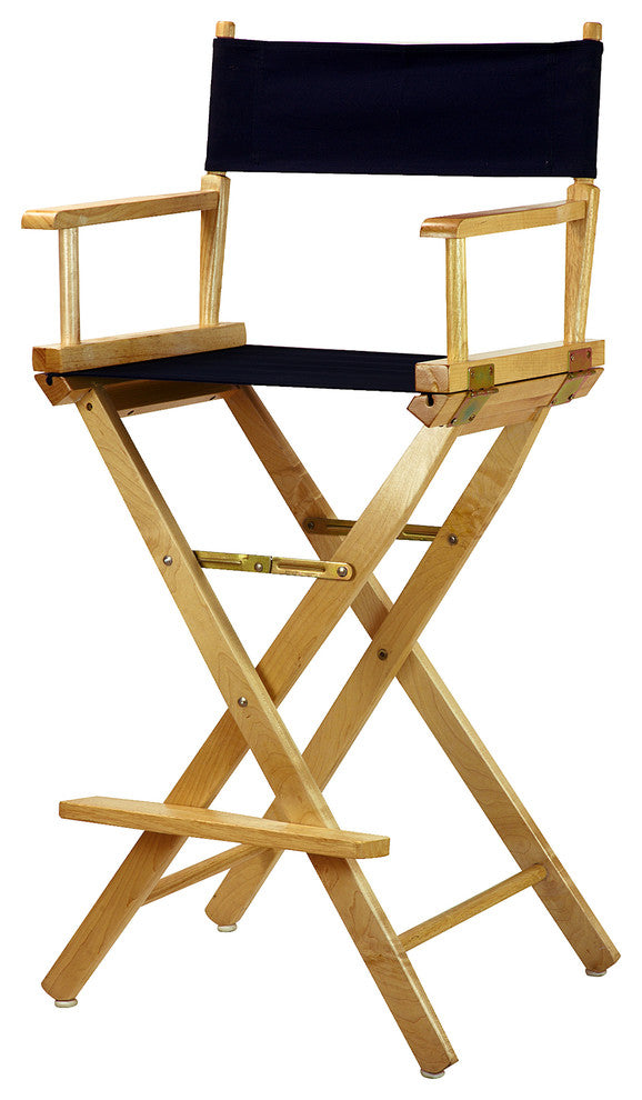 030" Director's Chair Natural Frame-Navy Blue Canvas