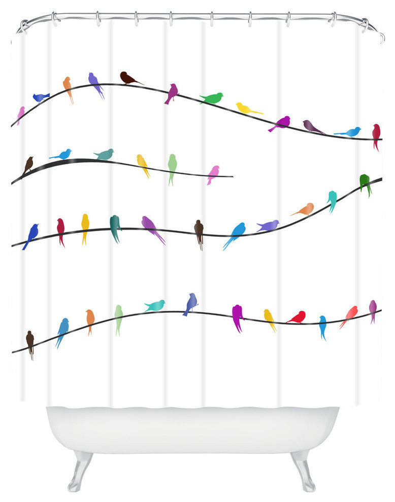 Belle13 Happy Spring Shower Curtain