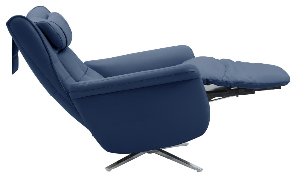 Aspen battery powered recliner navy blue