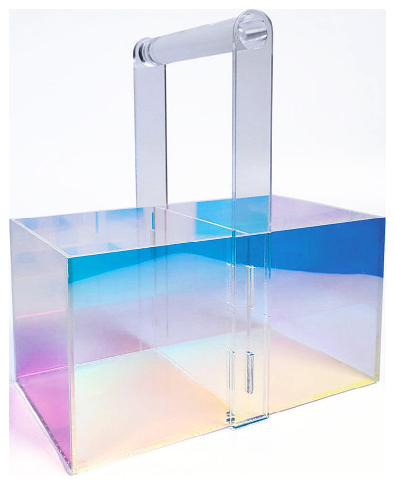 Prisma Clear Acrylic Makeup Organizer 2 Compartment