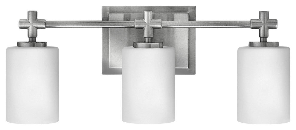 Hinkley Laurel Medium Three Light Vanity, Brushed Nickel