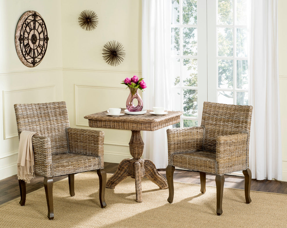 Safavieh Armando Wicker Dining Chairs, Set of 2, Natural
