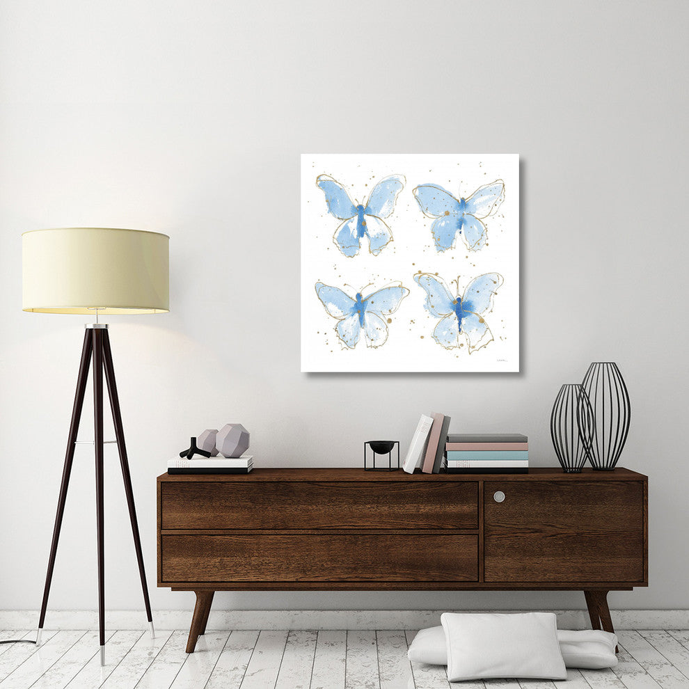 "Gilded Butterflies" Digital Paper Print by Shirley Novak, 38"x38"