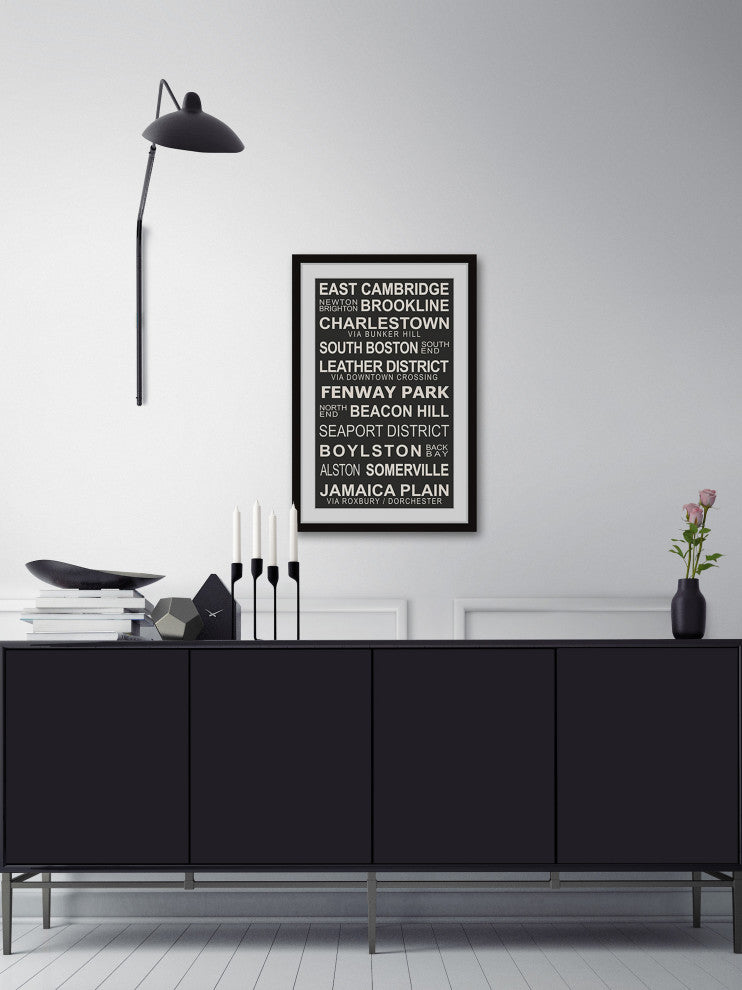 "Boston Suburbs" Framed Painting Print, 16x24