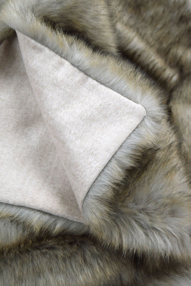 LUZIO Sable Vegan Faux Fur Rug/Throw 63x98.4