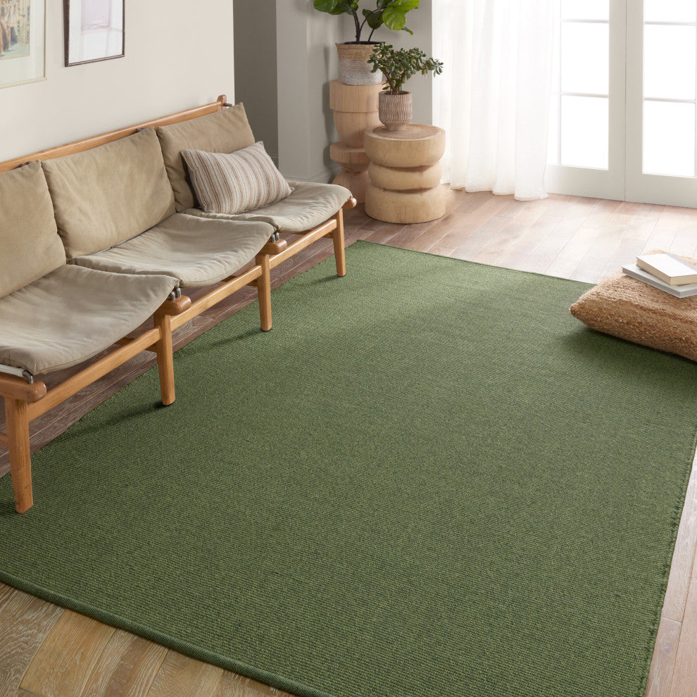 Jaipur Living Texel Handmade Solid Area Rug, Green, 9'x12'