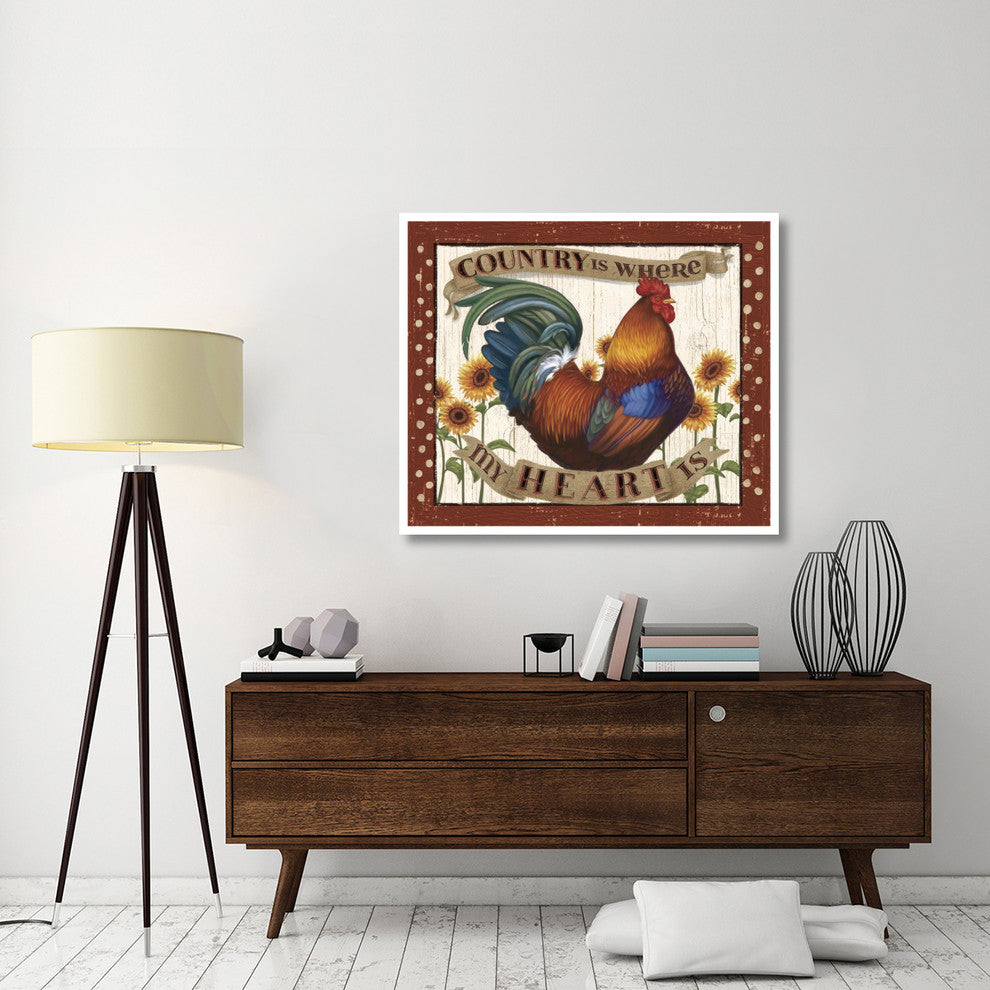 "Country Heart I Dots v2" Digital Paper Print by Janelle Penner, 46"x39"