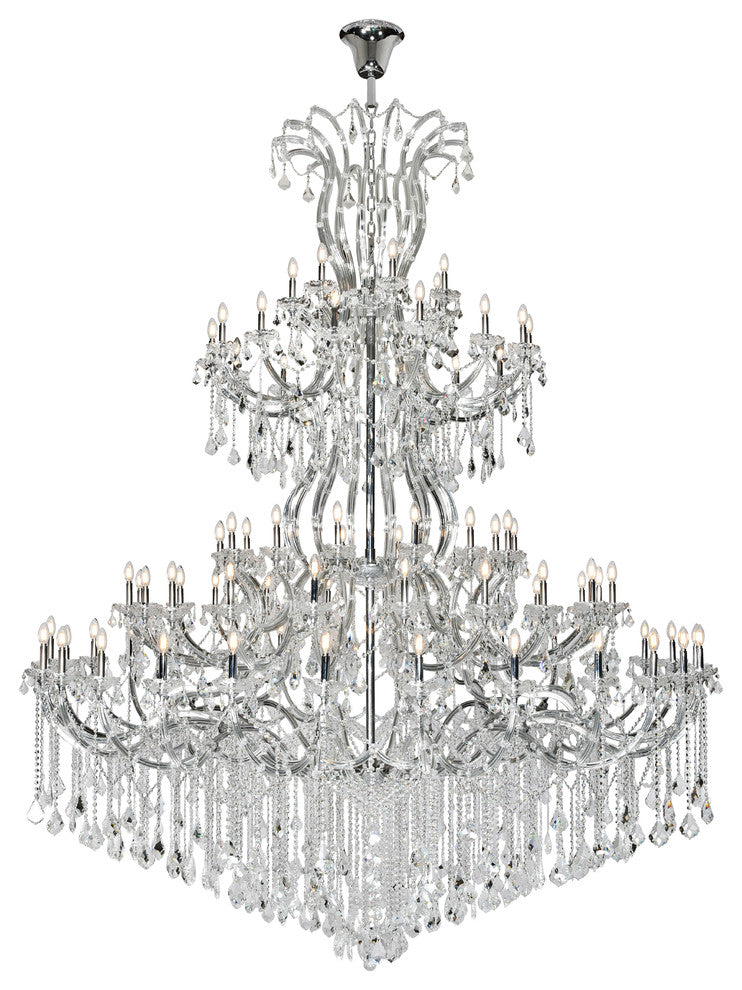 Maria Theresa 84-Light Chrome Chandelier, Crystal: Royal Cut