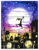 Sleepwalker in Moonlight, Abstract Triptych Canvas Artwork, 28x36, 3 Panels