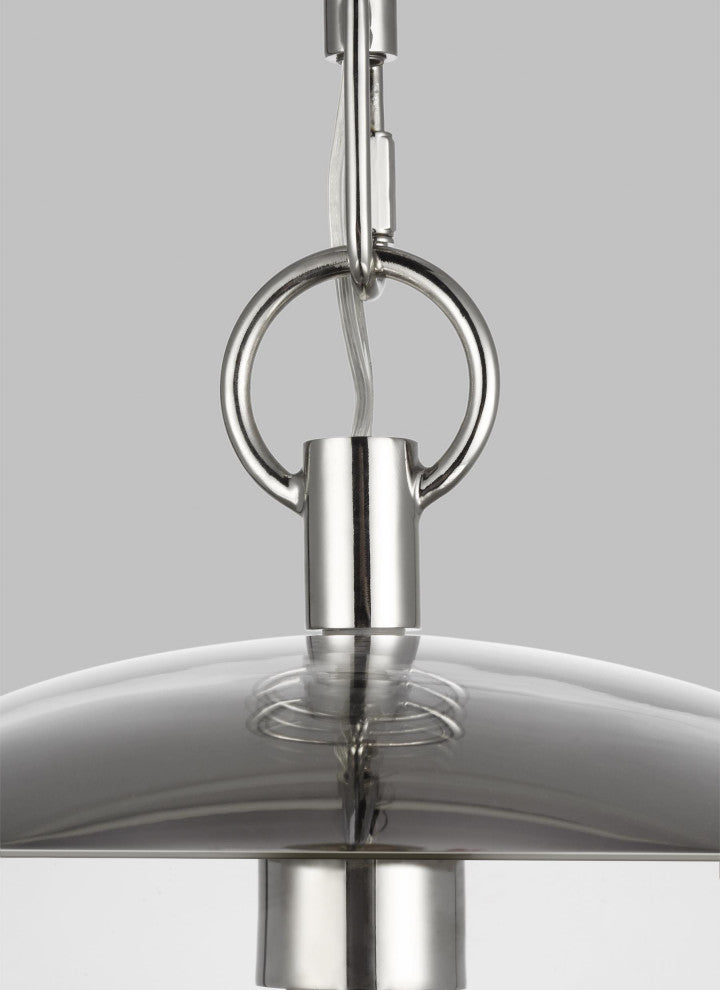 Atlantic Round Pendant, Polished Nickel