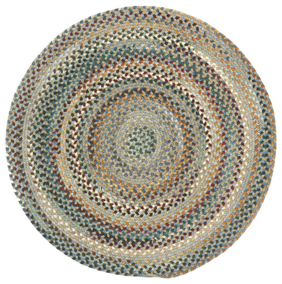 Capel Sherwood Forest Light Blue 0980_400 Braided Rugs - 8' 6" Round