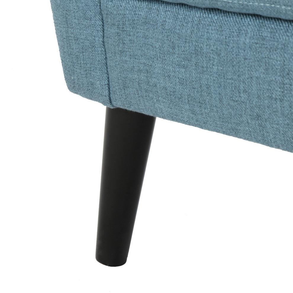 GDF Studio Sierra Mid Century Fabric Club Chair, Blue