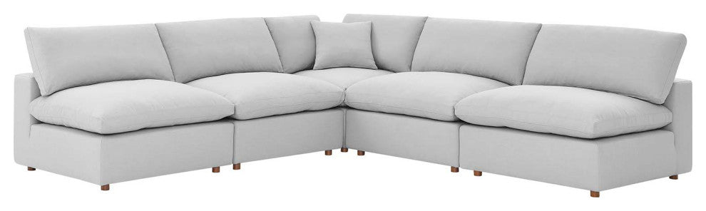 Modular Sectional Deep Sofa Set, Gray, Fabric, Modern, Lounge Hospitality