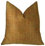 Melbourne Orange and Mint Handmade Luxury Pillow, 20"x20"