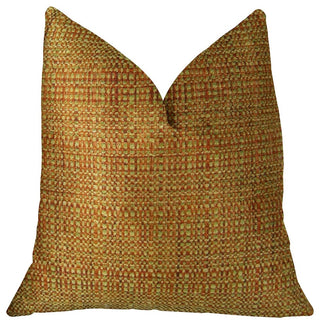 Melbourne Orange and Mint Handmade Luxury Pillow, 20"x20"